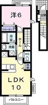 アジュール 1LDKの間取り