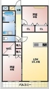 woodbell-Y 2LDKの間取り