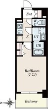 S-RESIDENCE堀田beaute 1Kの間取り