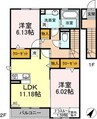 ボヌール 2LDKの間取り