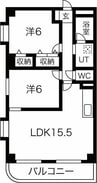 PeacH花の家 2LDKの間取り
