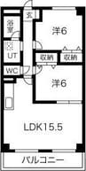 PeacH花の家 2LDKの間取り