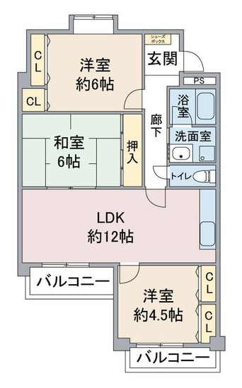 間取図 シャトレ大堀