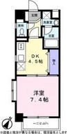 ポポラーレ白鳥 1DKの間取り