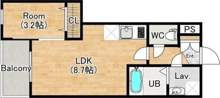 間取図 ジーメゾン名古屋道徳エルシア