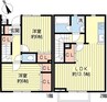アーバンコート亀城 2LDKの間取り