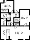 グレイスレジデンス八事 2LDKの間取り