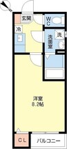 シャムロック熱田W棟 1Kの間取り