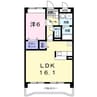 セントレージュ共栄 1LDKの間取り