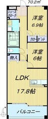 Aprecio 2LDKの間取り