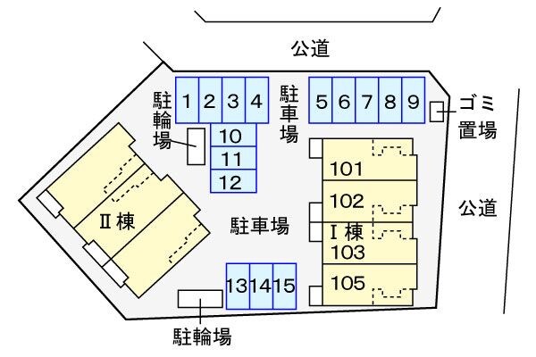 駐車場があります カームリーⅠ