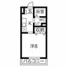 マイプレイス大同 1Kの間取り