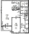 Delica大江 1LDKの間取り