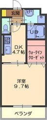 ポーラスター 1DKの間取り