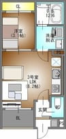 REGALEST道徳 1LDKの間取り