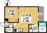 GRANDTIC桜本町 1LDKの間取り
