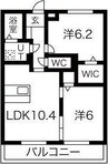 エトワール鳴尾 2LDKの間取り