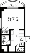 グリーンパーク新瑞 1Kの間取り