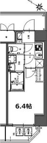 S-RESIDENCE神宮西駅前ascent(アセント) 1Kの間取り