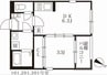 ラヴィエルジュ 1DKの間取り
