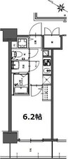 S-RESIDENCE神宮西駅前ascent(アセント) 1Kの間取り
