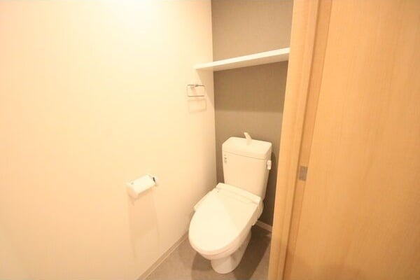 落ち着いた色調のトイレです プレイズシード瑞穂通