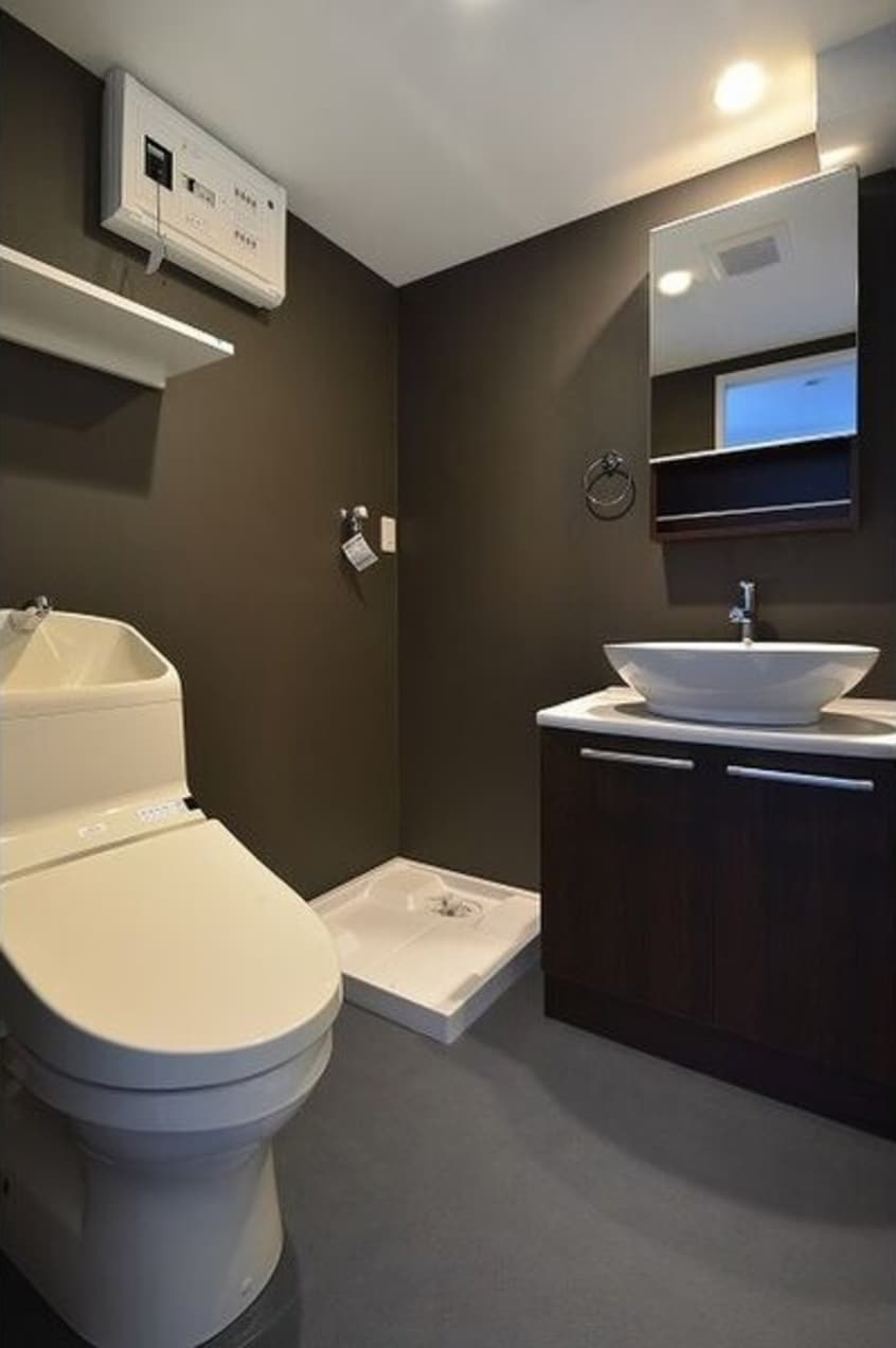 コンパクトで使いやすい洗面所 エスポワール堀田