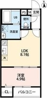 T.A明前町A棟 1LDKの間取り