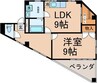 第68プロスパービル 1LDKの間取り