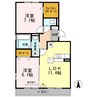 クレシア　Ａ 2LDKの間取り