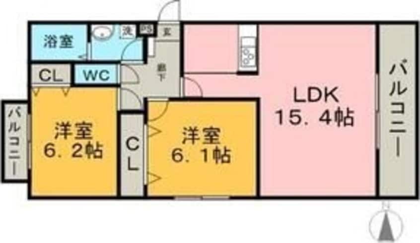 間取図 リバーサイド千年