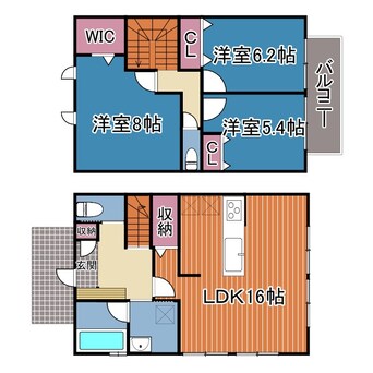 間取図 グラシアベル　Ⅱ棟
