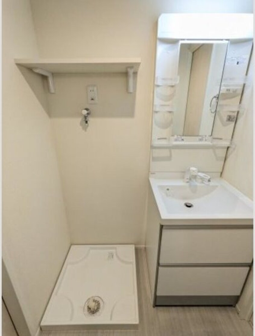 明るい洗面所です ハーモニーテラス伝馬町