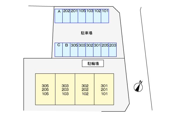駐車場です ハイツ江端