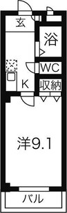 ヴィラ・コジマ 1Kの間取り