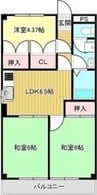 マイプレイス観音 3DKの間取り