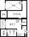 リーフアベニュー 1Kの間取り
