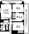 高田ビル 3LDKの間取り