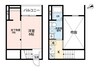 トータス鶴里 1Rの間取り