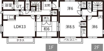 間取図 緑区亀が洞3丁目貸家