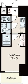 S-RESIDENCE堀田North 1Kの間取り