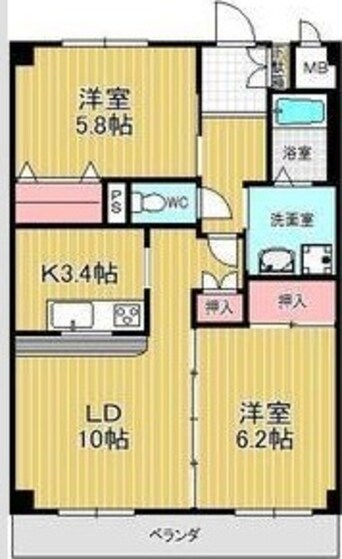 間取図 サンシャイン　阪野