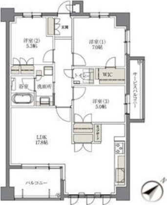 間取図 アヴァンセテラス瑞穂日向町