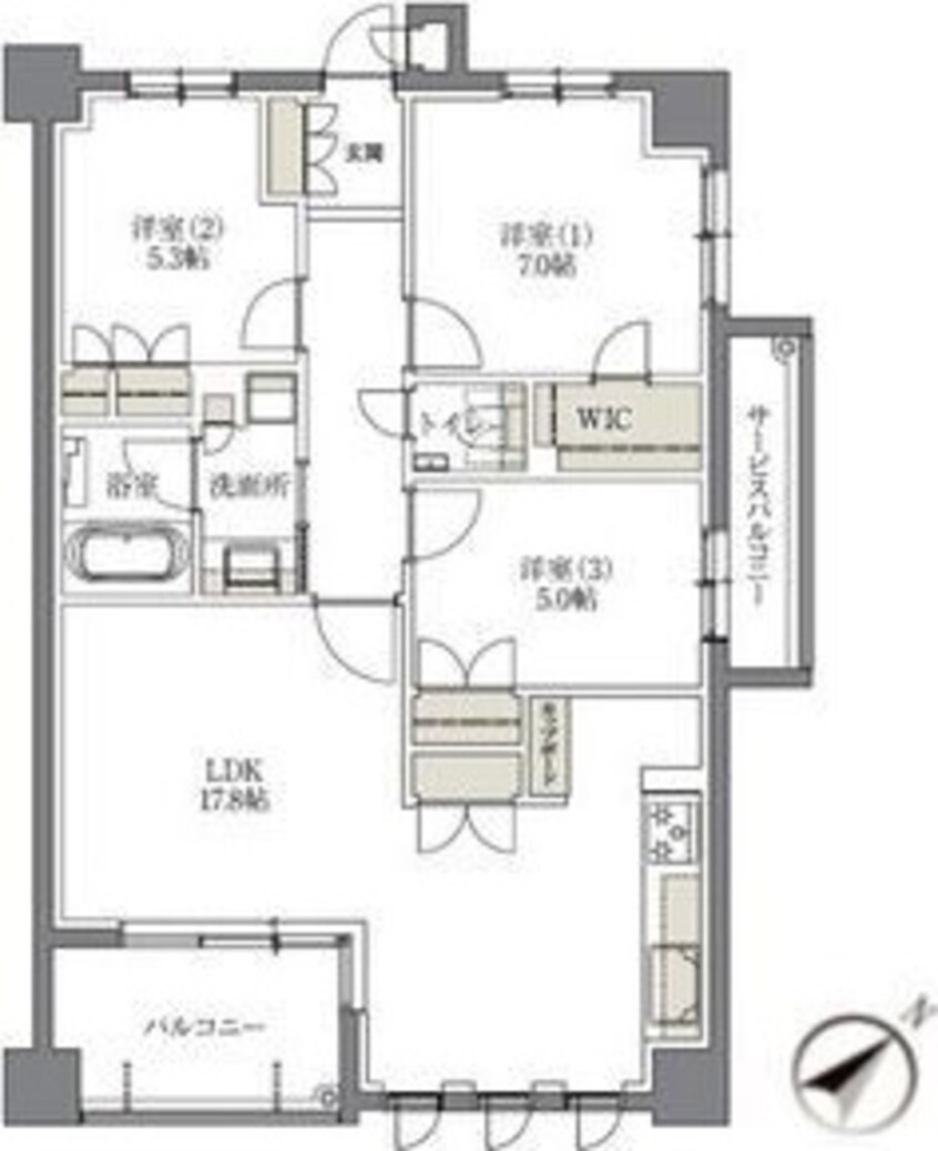 間取図 アヴァンセテラス瑞穂日向町