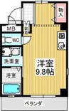 アベニール佃 1Rの間取り