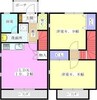 ESヒルズ 2LDKの間取り