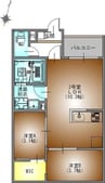 REGALEST道徳駅前 2LDKの間取り