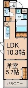 COZY豊岡通 1LDKの間取り