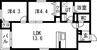 RUSCELLO笠寺 2LDKの間取り