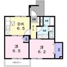 メゾンいかみＢ 2DKの間取り
